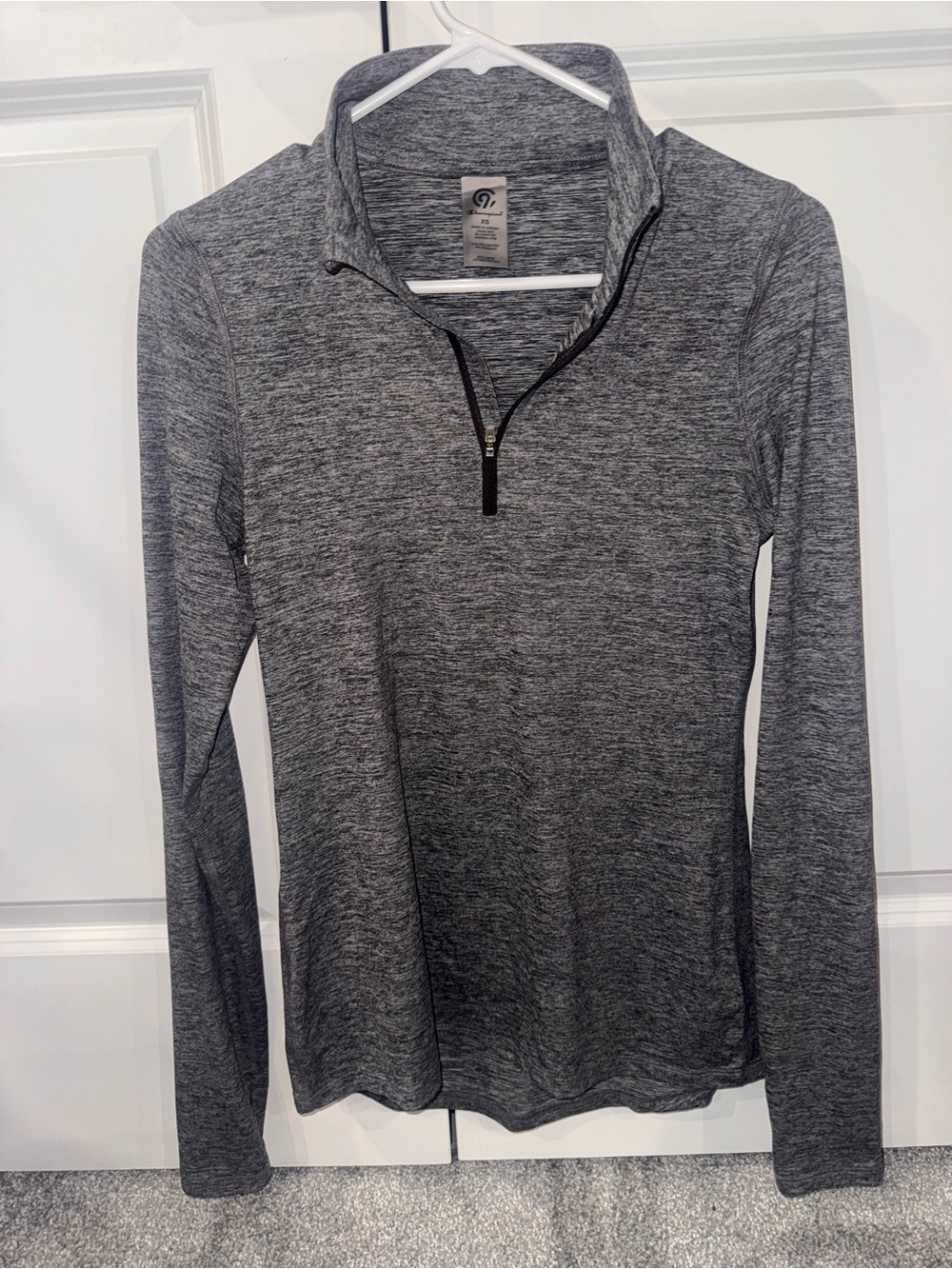 Champion Women's Gray Heather Quarter-Zip Active Top